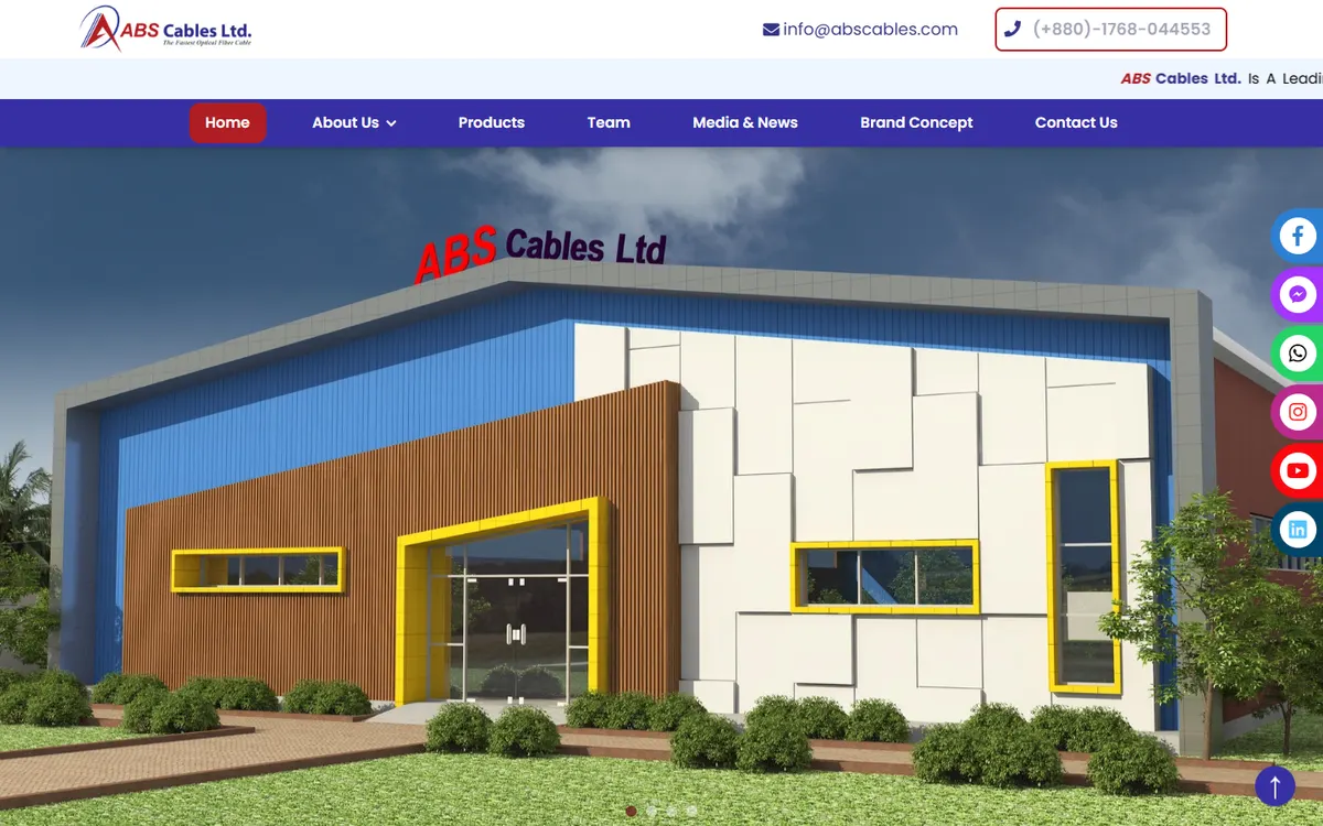 Homepage of ABS Cables Ltd.